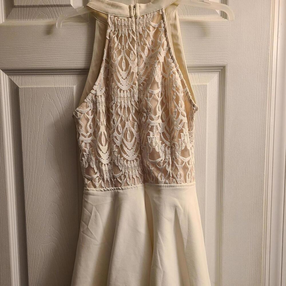 Missguided Women's White and Cream Dress